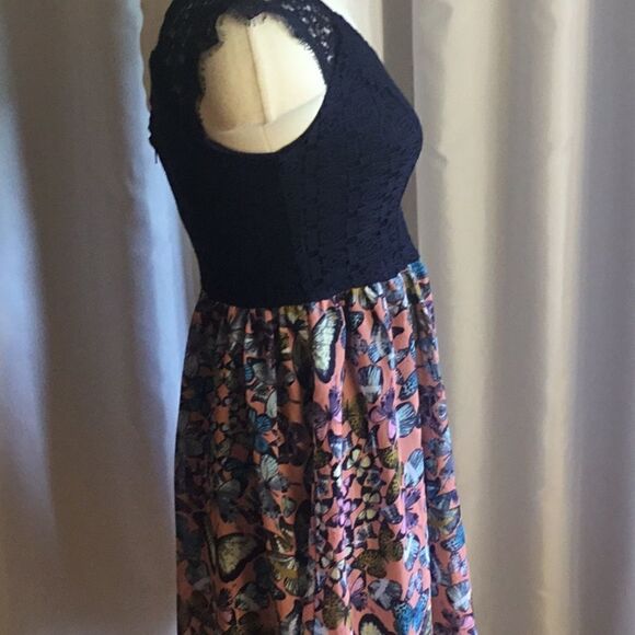 Lace top dress with colorful butterfly skirt in XS by XHILARATION - Picture 9 of 16